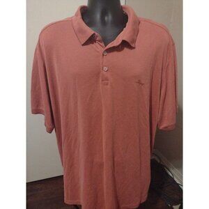 Tommy Bahama Island Zone Short Sleeve Polo Shirt Hot Pink 2XL Modal Polyester